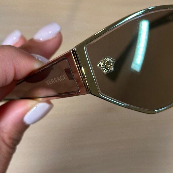 Versace Shield Sunglasses - Gold main image 6
